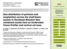 Particles and Zooplankton in Beaufort Sea 1 Introduction A