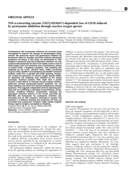 Converting Enzyme (TACE&Sol;ADAM17)