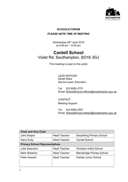 Cantell School Violet Rd, Southampton, SO16 3GJ