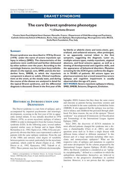 The Core Dravet Syndrome Phenotype *Yzcharlotte Dravet