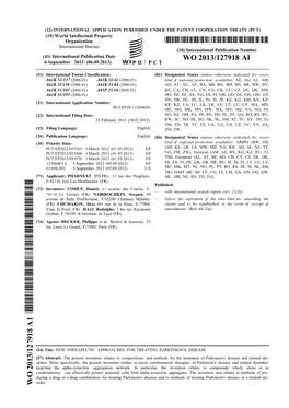 WO 2013/127918 Al 6 September 2013 (06.09.2013) P O P C T