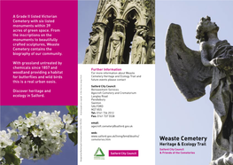 Weaste Cemetery Heritage & Ecology Trail