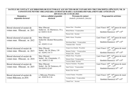 Biroul Electoral Al Secției De Votare Mun. Hîncești, Nr. 20/1 Biroul