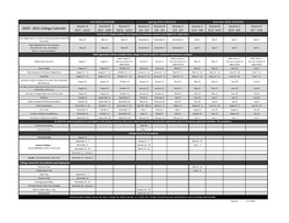 2020-2021 Academic Calendar