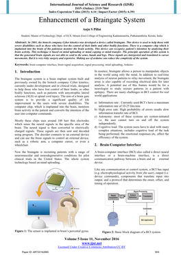 Enhancement of a Braingate System