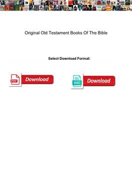 Original Old Testament Books of the Bible