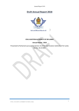 CIVIL AVIATION AUTHORITY of SRI LANKA Annual Report