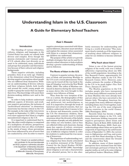 Understanding Islam in the U.S. Classroom