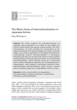 The Many Faces of Internationalization in Japanese Anime Amy Shirong Lu