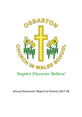 Annual Governors' Report to Parents 2017-18