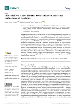 Industrial Iot, Cyber Threats, and Standards Landscape: Evaluation and Roadmap