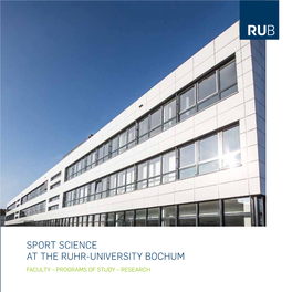 Sport Science at the Ruhr-University Bochum Faculty – Programs of Study – Research Publishing Information