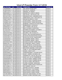 LP Pre-Order Report 3-7-18.Xls