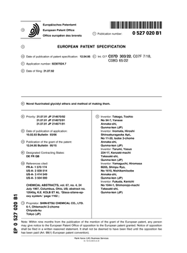 Novel Fluorinated Glycidyl Ethers and Method of Making Them