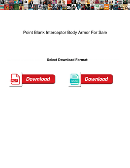Point Blank Interceptor Body Armor for Sale