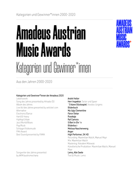 Amadeus Kategorien 2000-2020 V6