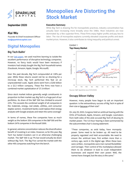 Monopolies Are Distorting the Stock Market