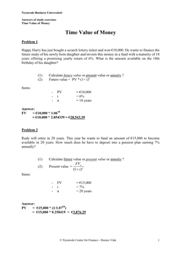 Time Value of Money