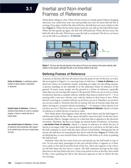 3.1 Inertial and Non-Inertial Frames of Reference