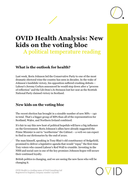 OVID Health Analysis: New Kids on the Voting Bloc a Political Temperature Reading
