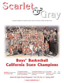 Boys' Basketball California State Champions