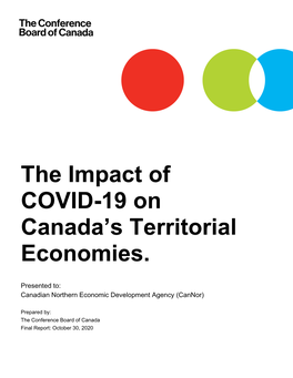 The Impact of COVID-19 on Canada's Territorial Economies