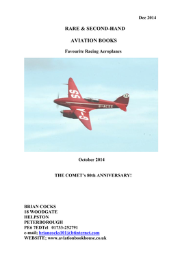 Rare & Second-Hand Aviation Books