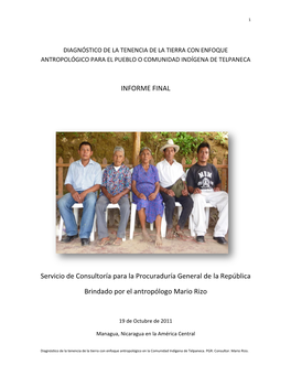 INFORME FINAL Servicio De Consultoría Para La Procuraduría