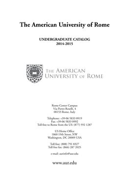 2014-2015 Undergraduate Catalog