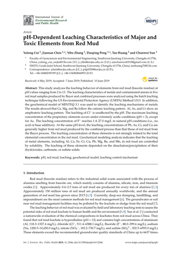 Ph-Dependent Leaching Characteristics of Major and Toxic Elements from Red Mud