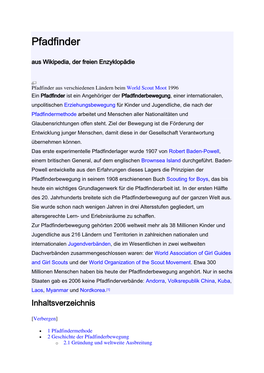 Pfadfinder Aus Wikipedia, Der Freien Enzyklopädie