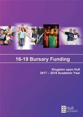 16 to 19 Bursary Funding 2017-2018