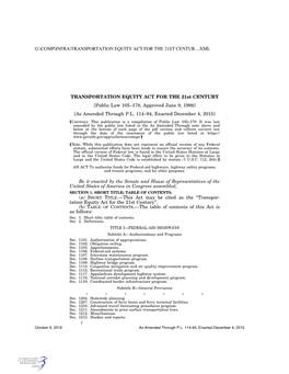 Transportation Equity Act for the 21St Centur....Xml