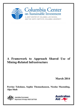 A Framework to Approach Shared Use of Mining-Related Infrastructure