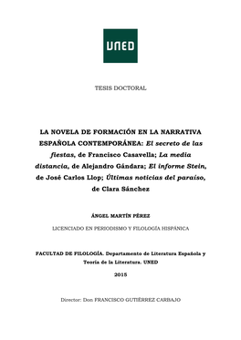 La Novela De Formación En La Narrativa