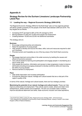 Learning, Access and Community Engagement Plan for the Limestone Landscape Partnership 5522/AP July 2010 2