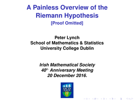 A Painless Overview of the Riemann Hypothesis [Proof Omitted]