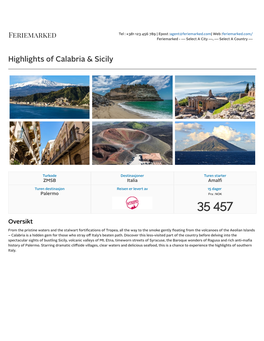 Highlights of Calabria & Sicily