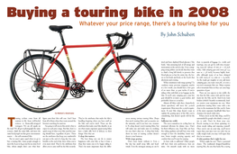 Whatever Your Price Range, There's a Touring Bike For