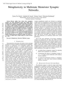 Metaplasticity in Multistate Memristor Synaptic Networks