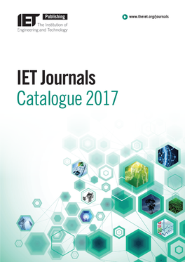 IET Journals Catalogue 2017 2 Iet Journals 2017