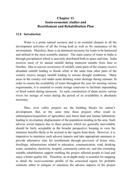 Chapter 11 Socio-Economic Studies and Resettlement and Rehabilitation Plan