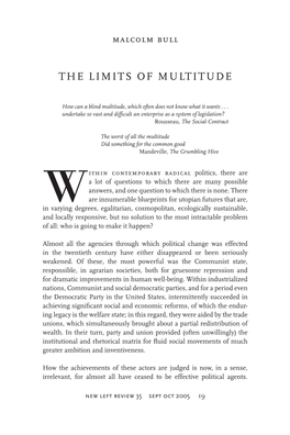 The Limits of Multitude