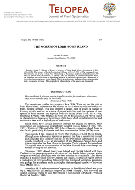 Telopea · Escholarship.Usyd.Edu.Au/Journals/Index.Php/TEL · ISSN 0312-9764 (Print) · ISSN 2200-4025 (Online)