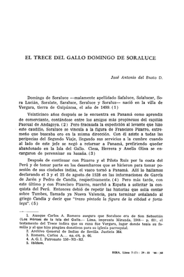 El Trece Del Gallo Domingo De Soraluce