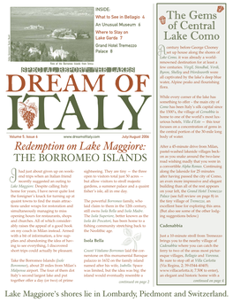 The Gems of Central Lake Como Redemption on Lake Maggiore