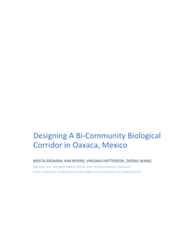 Designing a Bi-Community Biological Corridor in Oaxaca, Mexico