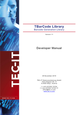 Tbarcode Library Barcode Generation Library