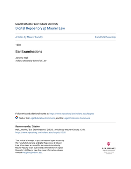 Bar Examinations