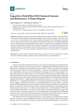 Capacitive Field-Effect EIS Chemical Sensors and Biosensors